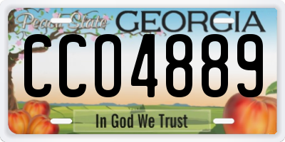 GA license plate CCO4889