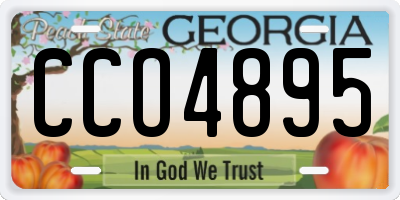 GA license plate CCO4895