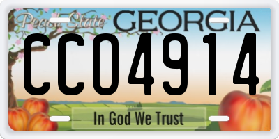 GA license plate CCO4914