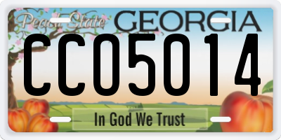 GA license plate CCO5014