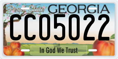 GA license plate CCO5022