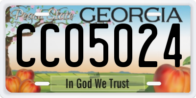 GA license plate CCO5024