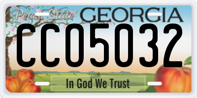 GA license plate CCO5032