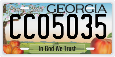 GA license plate CCO5035