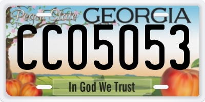 GA license plate CCO5053
