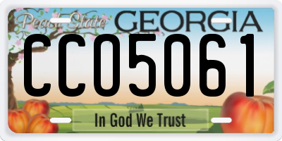 GA license plate CCO5061