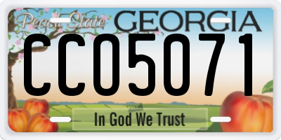 GA license plate CCO5071