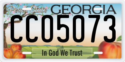 GA license plate CCO5073