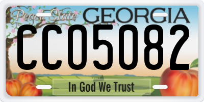 GA license plate CCO5082