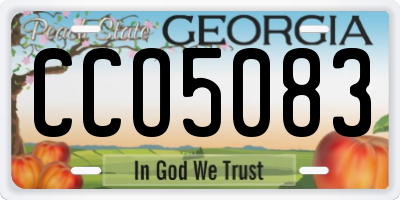 GA license plate CCO5083