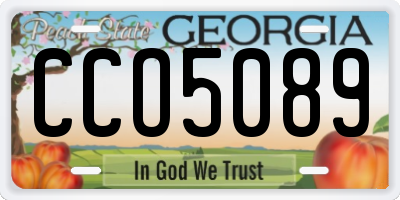 GA license plate CCO5089