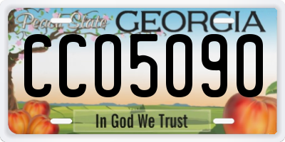 GA license plate CCO5090