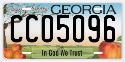 GA license plate CCO5096
