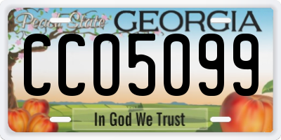 GA license plate CCO5099