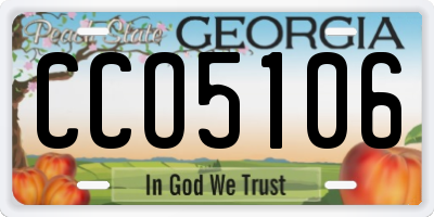 GA license plate CCO5106