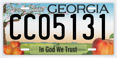 GA license plate CCO5131