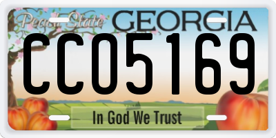 GA license plate CCO5169