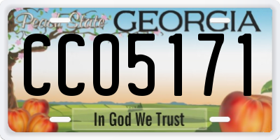 GA license plate CCO5171