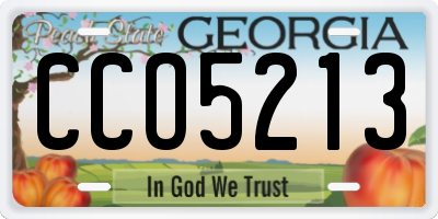 GA license plate CCO5213