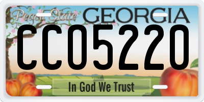 GA license plate CCO5220
