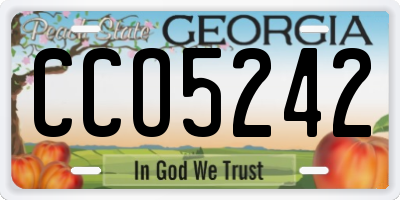 GA license plate CCO5242
