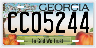 GA license plate CCO5244