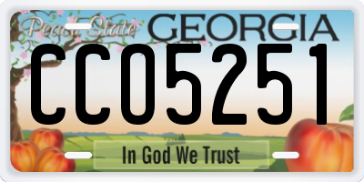 GA license plate CCO5251