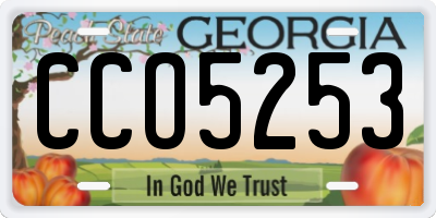 GA license plate CCO5253