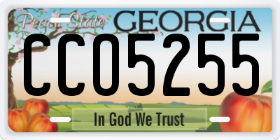 GA license plate CCO5255