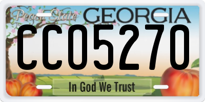 GA license plate CCO5270