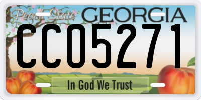GA license plate CCO5271