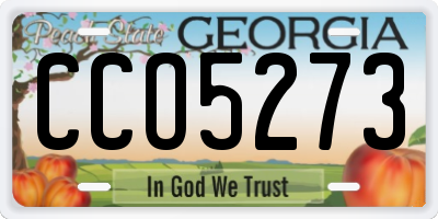 GA license plate CCO5273
