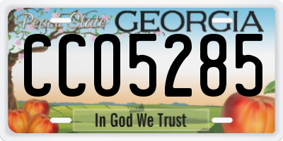GA license plate CCO5285