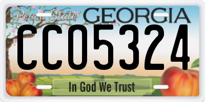 GA license plate CCO5324