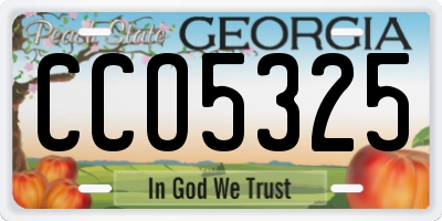 GA license plate CCO5325