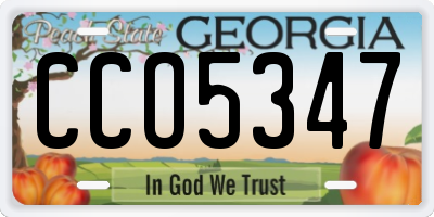 GA license plate CCO5347