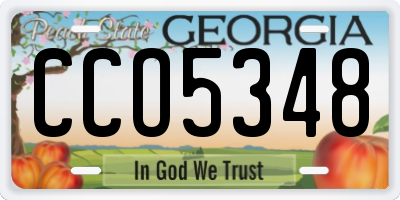 GA license plate CCO5348
