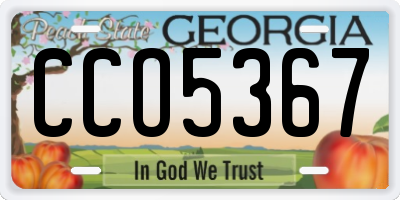 GA license plate CCO5367