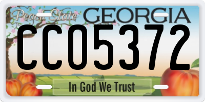 GA license plate CCO5372