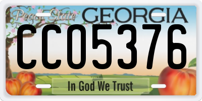 GA license plate CCO5376