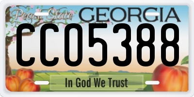 GA license plate CCO5388