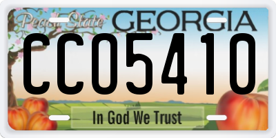 GA license plate CCO5410