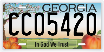 GA license plate CCO5420