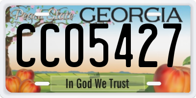 GA license plate CCO5427