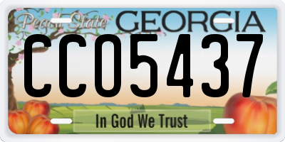 GA license plate CCO5437