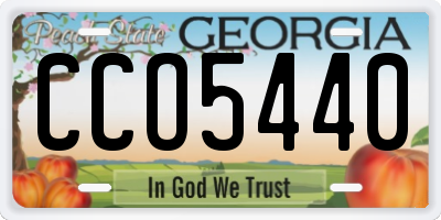 GA license plate CCO5440