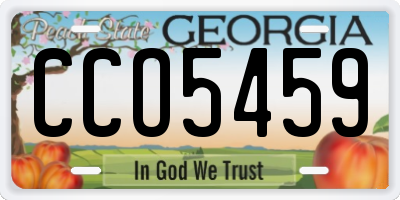GA license plate CCO5459