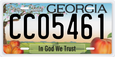GA license plate CCO5461
