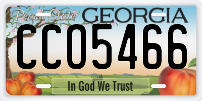 GA license plate CCO5466