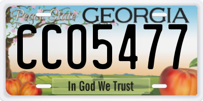 GA license plate CCO5477